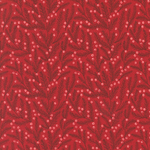 PREORDER Berry and Pine Pine Needles Cranberry 5243 14 by Lella Boutique- Moda-1/2 yard