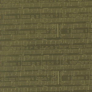 PREORDER Berry and Pine Music Notes Wintergreen 5244 13 by Lella Boutique- Moda-1/2 yard