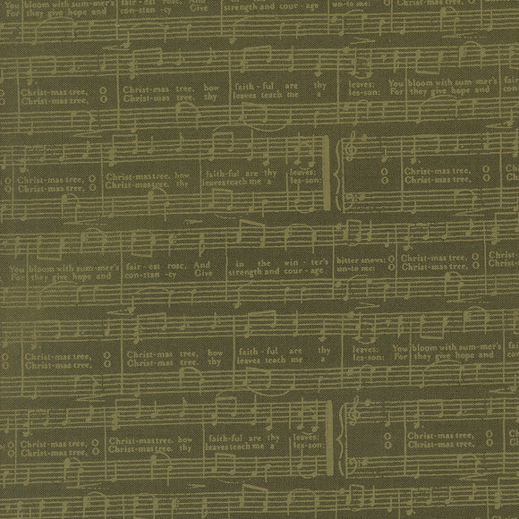 PREORDER Berry and Pine Music Notes Wintergreen 5244 13 by Lella Boutique- Moda-1/2 yard