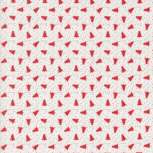 PREORDER Berry and Pine Little Trees Snow 5245 11 by Lella Boutique- Moda-1/2 yard