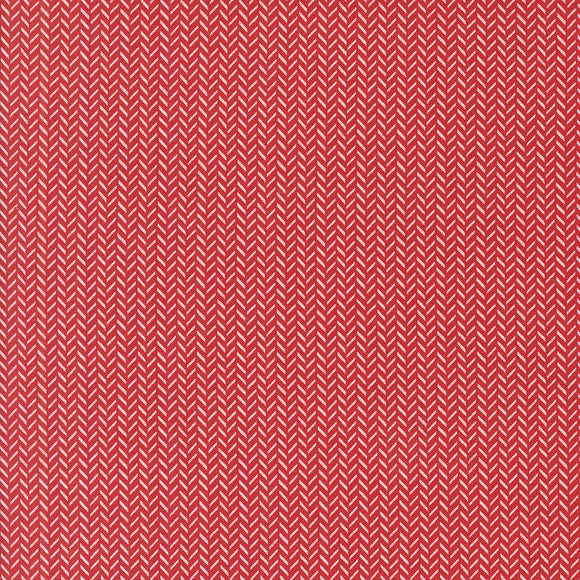 PREORDER Berry and Pine Yule Herringbone Cranberry 5246 14 by Lella Boutique- Moda-1/2 yard