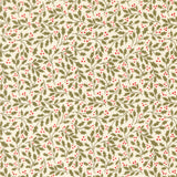 PREORDER Peppermint Cocoa- Jolly Holly- Cream 5283 11 by Lella Boutique- 1/2 Yard