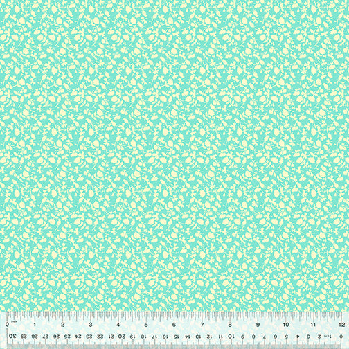 Country Mouse Fresh Calico 53475-9 Aqua by Heather Ross for Windham Fabrics-
