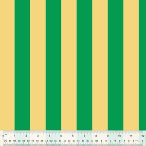 Forestburgh Broadstripe 53850-18 Green by Heather Ross for Windham Fabrics- 1/2 yard