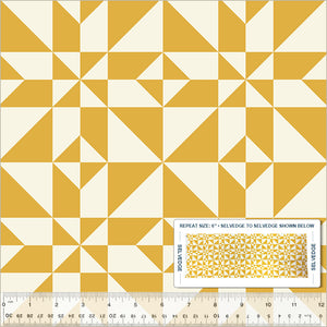 Perfect Points- Windham Star - Yellow- 54225-1 by Whistler Studios for Windham Fabrics-1 Yard