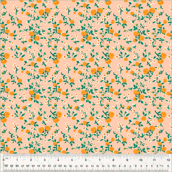 Mousy Floral Blush 54255D-6  from Heather Ross By Hand by Heather Ross for Windham Fabrics-1/2 Yard