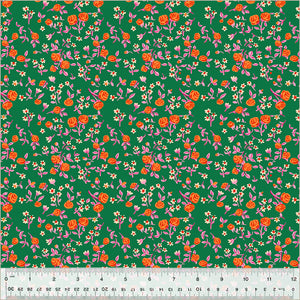 Mousy Floral Emerald 54255D-8  from Heather Ross By Hand by Heather Ross for Windham Fabrics-1/2 Yard