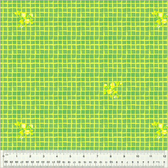 Windowpane Green 54256D-10  from Heather Ross By Hand by Heather Ross for Windham Fabrics-1/2 Yard