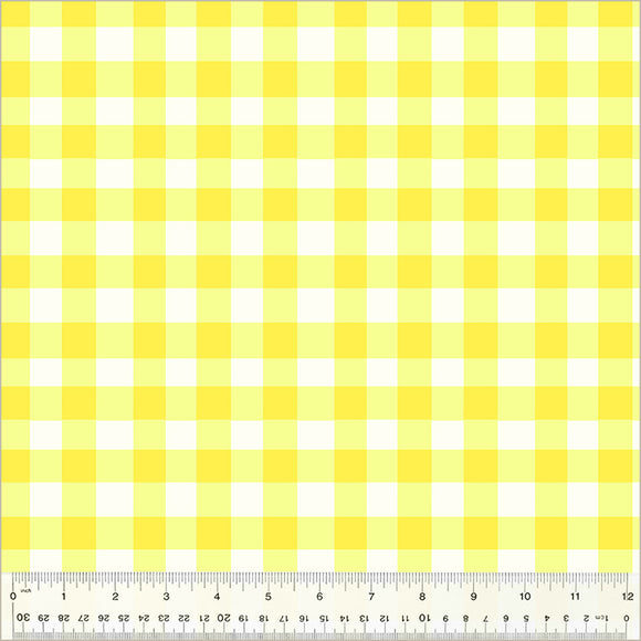 Essential Gingham Lemon 54258D-13  from Heather Ross By Hand by Heather Ross for Windham Fabrics-1/2 Yard