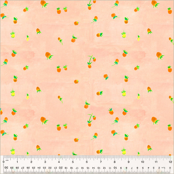 Wild Strawberries Blush 54259D-6  from Heather Ross By Hand by Heather Ross for Windham Fabrics-1/2 Yard