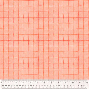 Drawn Plaid Salmon 54260D-3  from Heather Ross By Hand by Heather Ross for Windham Fabrics-1/2 Yard