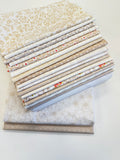 Linen Stars Quilt Kit -  using Fig Tree and Co fabrics 68 1/2"  X 79" -Pattern by The Pattern Basket (not included)