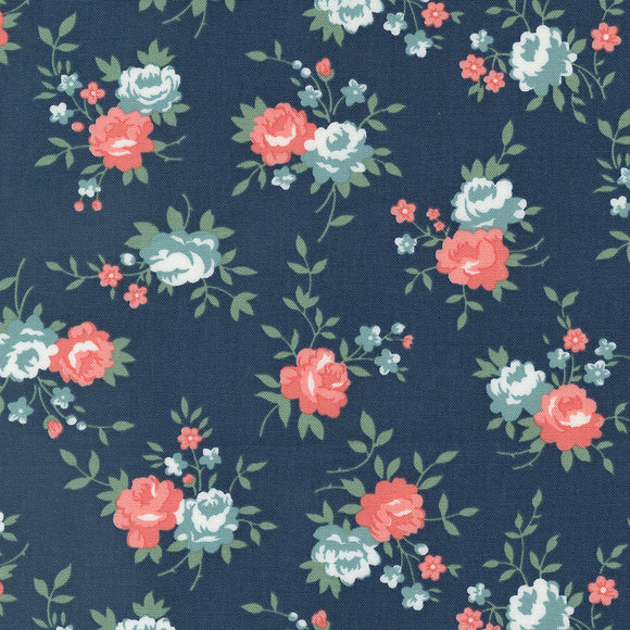 PREORDER  Rosemary Cottage Gather Navy 55310 14 by Camille Roskelley - Moda - 1/2 yard