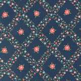 Rosemary Cottage Trellis Navy 55311 14 by Camille Roskelley - Moda - 1/2 yard