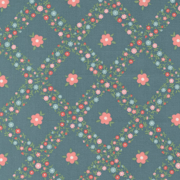 PREORDER  Rosemary Cottage Trellis Lake 55311 15 by Camille Roskelley - Moda - 1/2 yard