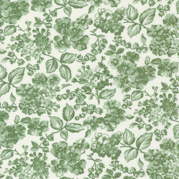 PREORDER  Rosemary Cottage Blooms Cream Rosemary 55312 37 by Camille Roskelley - Moda - 1/2 yard