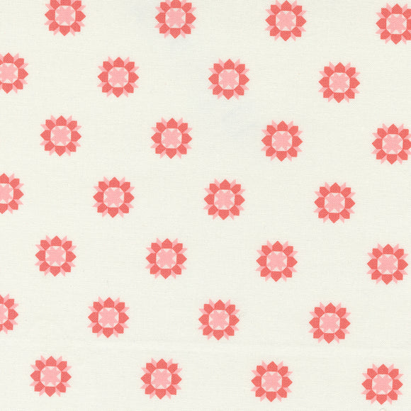 PREORDER  Rosemary Cottage Swoon Cream Strawberry 55315 21 by Camille Roskelley - Moda - 1/2 yard
