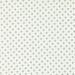 PREORDER  Rosemary Cottage Darling Dot Cream Navy 55318 11 by Camille Roskelley - Moda - 1/2 yard