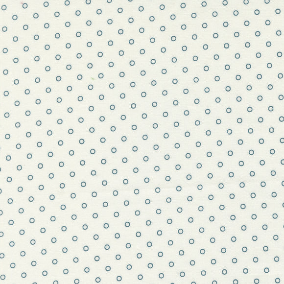 PREORDER  Rosemary Cottage Darling Dot Cream Navy 55318 11 by Camille Roskelley - Moda - 1/2 yard