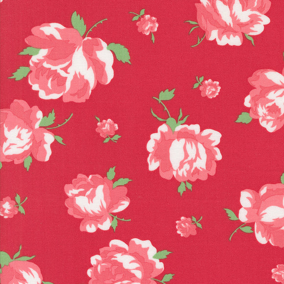 PREORDER Summertime Rosie Florals Red 55320 12 by Camille Roskelley - Moda