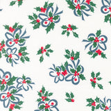 PREORDER Nantucket Noel Holly Berry White 55371 11 by Camille Roskelley- Moda -1/2 Yard
