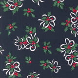 PREORDER Nantucket Noel Holly Berry Navy 55371 17 by Camille Roskelley- Moda -1/2 Yard