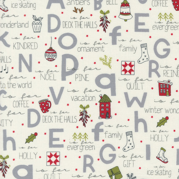 On Dasher A To Z Vanilla 55660 11 by Sweetwater - Moda- 1/2 Yard