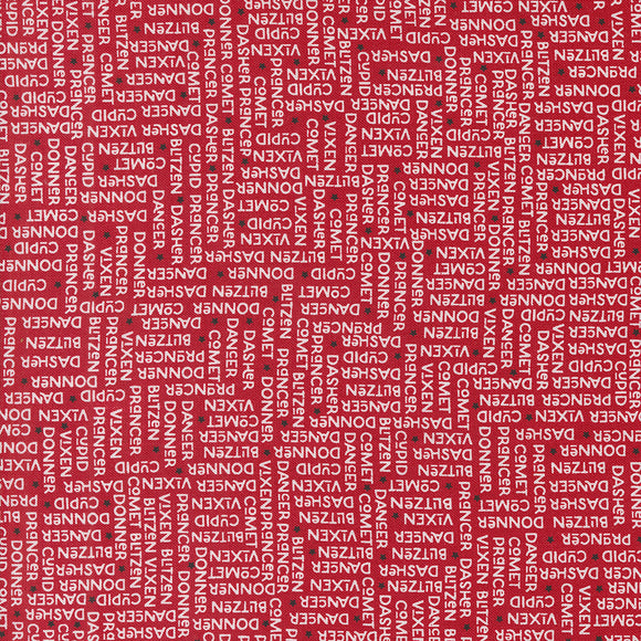 On Dasher The Herd Red 55663 12 by Sweetwater - Moda- 1/2 Yard