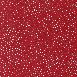 On Dasher Snowballs  Red 55665 12 by Sweetwater - Moda- 1/2 Yard