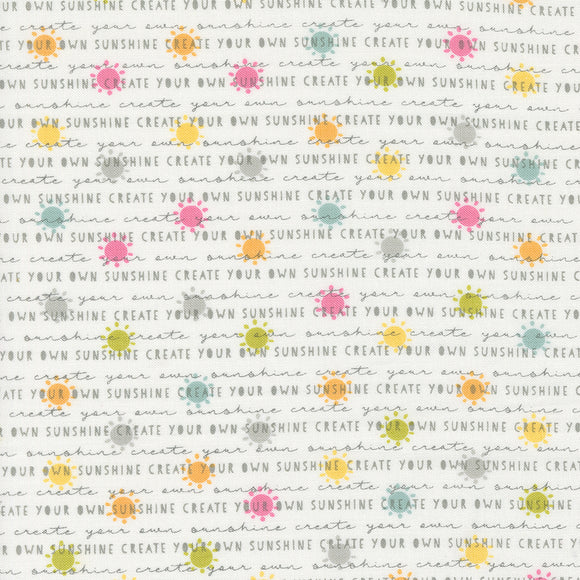 Shine Sunshine Text Cloud 55671 11 by Sweetwater - Moda- 1/2 Yard