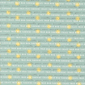 Shine Sunshine Text Sky 55671 22 by Sweetwater - Moda- 1/2 Yard