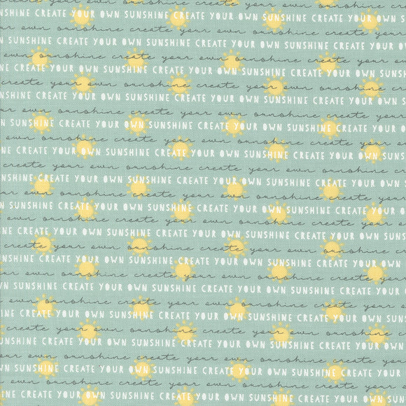 Shine Sunshine Text Sky 55671 22 by Sweetwater - Moda- 1/2 Yard