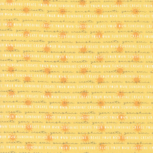 Shine Sunshine Text Sun 55671 24 by Sweetwater - Moda- 1/2 Yard