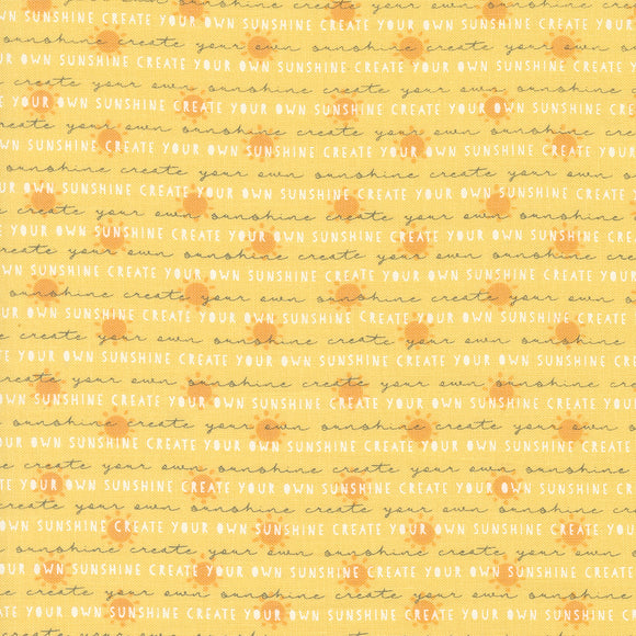 Shine Sunshine Text Sun 55671 24 by Sweetwater - Moda- 1/2 Yard