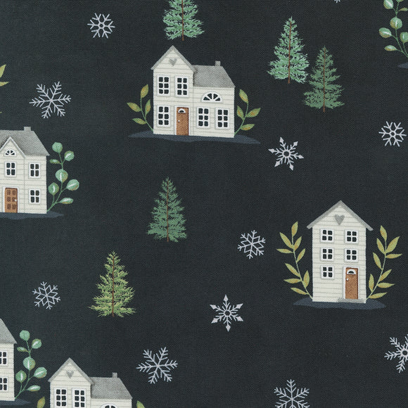 Holidays At Home Farmhouse All Over Charcoal Black 56071 13 by Deb Strain - Moda