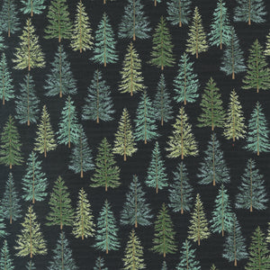 Holidays At Home Evergreen Forest  Charcoal Black 56073 13 by Deb Strain - Moda