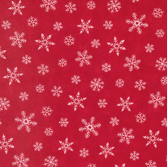 Holidays At Home Snowflakes All Over Berry Red 56077 15 by Deb Strain - Moda