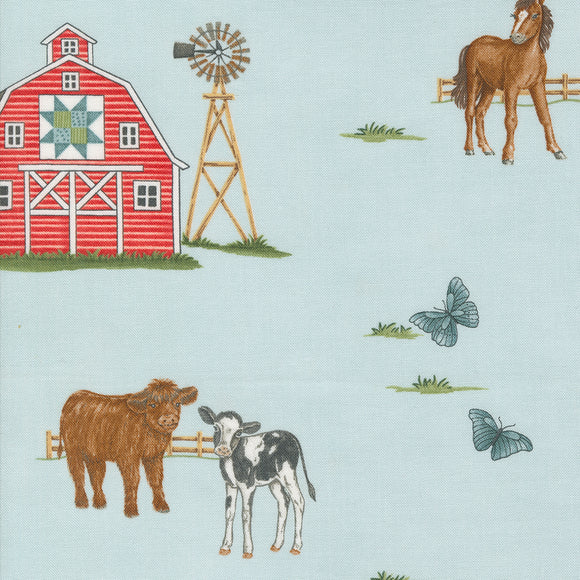 Willows Farm All Over Landscape Sky 56100 16 by Deb Strain- 1/2 Yard