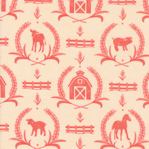 Willows Farm Farm Yard Blush 56102 20 by Deb Strain- 1/2 Yard