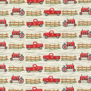 Willows Farm Trucks and Tractors Cloud 56103 11 by Deb Strain- 1/2 Yard