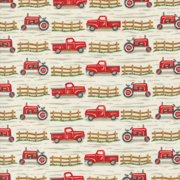 Willows Farm Trucks and Tractors Cloud 56103 11 by Deb Strain- 1/2 Yard