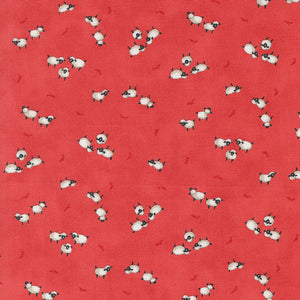 Willows Farm Sheep in the Pasture Barn Red 56105 21 by Deb Strain- 1/2 Yard