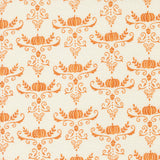 I Love Fall Most Pumpkins and Vines Damask White Pumpkin 56146 22 by Deb Strain- Half Yard