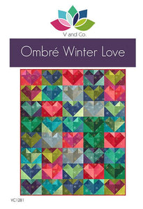 Ombre Winter Love Pattern by V & Co from Moda - 40"x 48"