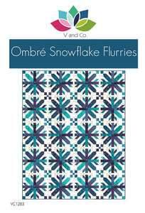Ombre Snowflake Flurries Quilt Kit   by V & Co from Moda - 57"x 71"
