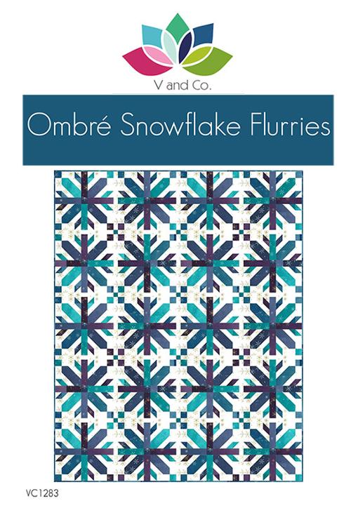 Ombre Snowflake Flurries Quilt Kit   by V & Co from Moda - 57