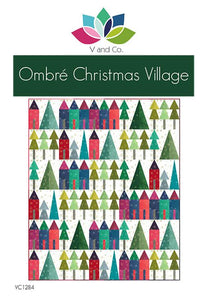 Ombre Christmas Village Quilt Kit   by V & Co from Moda - 67"x 81"