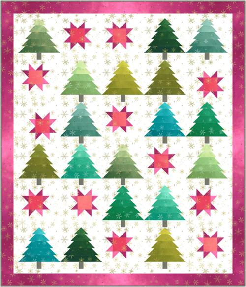 Ombre Flurries Metallic Quilt Kit 10874 by V & Co from Moda - Boxed Kit