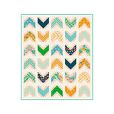Quilty Arrow Quilt Kit using Flowerland by Ruby Star Society - Moda - 63" X 75"