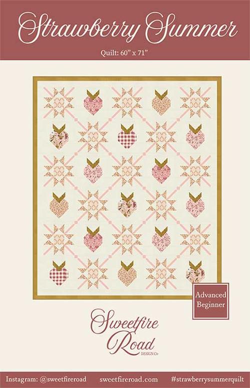 Strawberry Summer Quilt Kit using Evermore by Sweetfire Road - 60